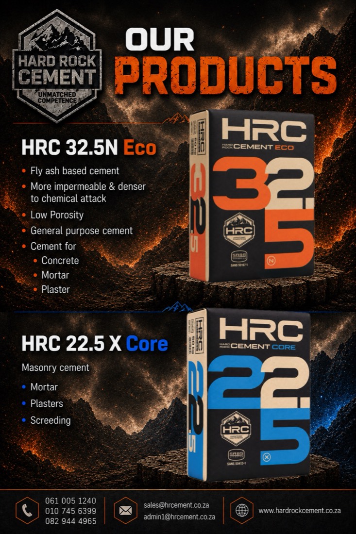 Hard Rock Cement pitch deck, page 2: Our products